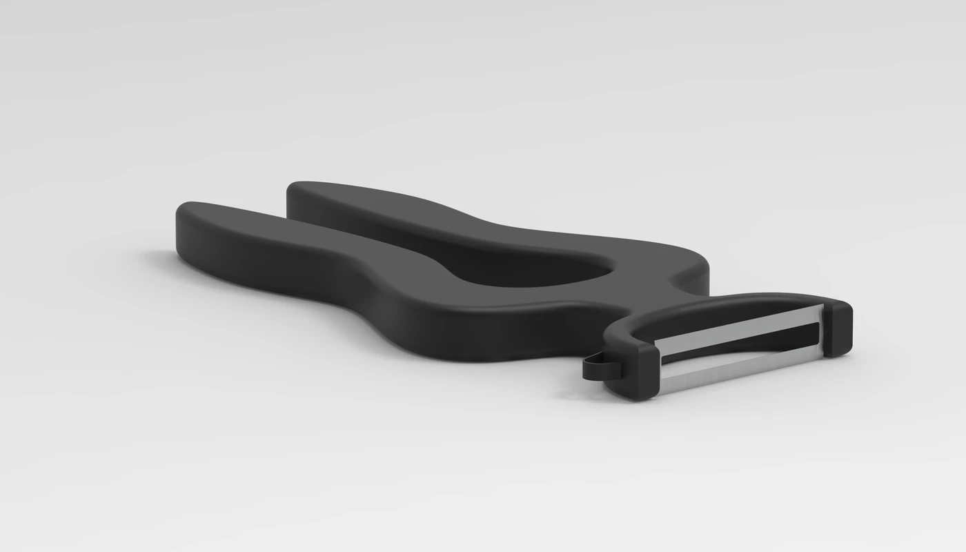 Skræller by Hedvig Djurhuus is a vegetable peeler with a special grip designed to support individuals with weaker wrists or arthritis, allowing them to use less effort when peeling vegetables.