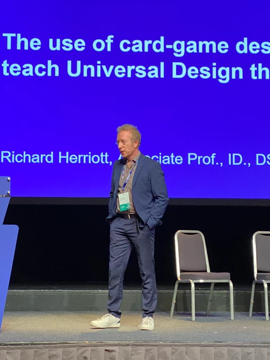 Richard Herriott presenting at the UD 2024 conference, Oslo.
