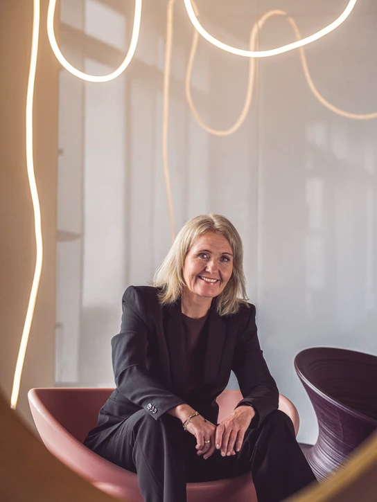 There’s a special pride in leading an internationally recognised design school outside the capital, says Carina Christensen, who has deep roots in and still lives in the Triangle Region. "I’ve always been proud that we have a school of this calibre here. It means a lot that Kolding and the region can point to an education of world-class quality. It inspires local pride – and shows the rest of the country what we’re capable of. I’d love to invite the local community along on the journey, so they can be ambassadors for the school." Photo: Kirsten Adler
