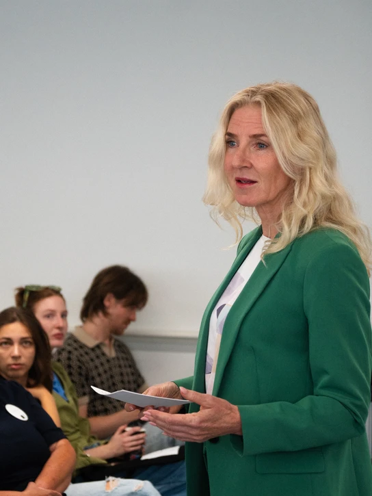 Trine Lumbye reminded students that the road ahead will not be without obstacles. Creating requires patience and courage – and mistakes are a natural part of the process.