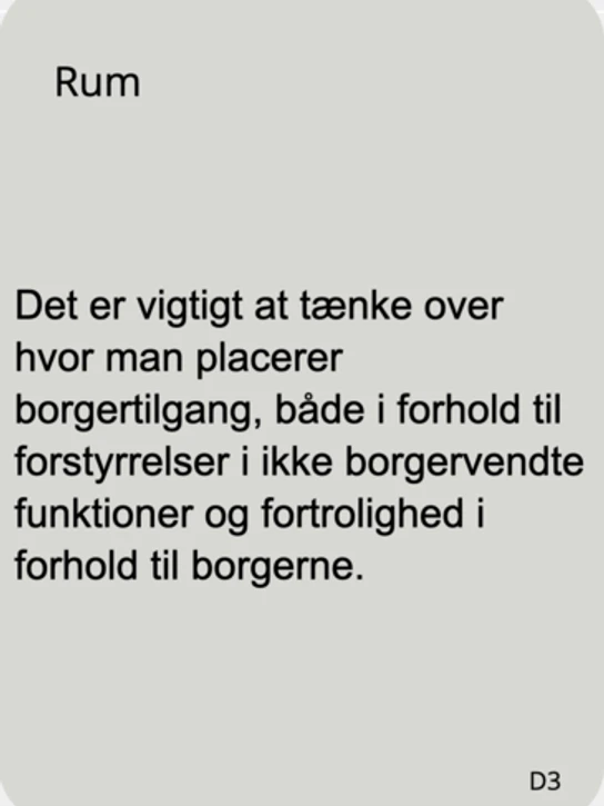 Eksempel på sigtekort fra medarbejderudsagn fra stafet-samtaler.